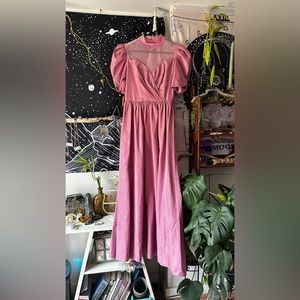 Vintage pink gown wedding/prom dress